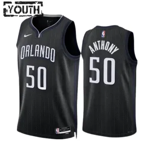 Camiseta Orlando Magic Cole Anthony 50 City Edition 2022-23 Negro Swingman para Niño