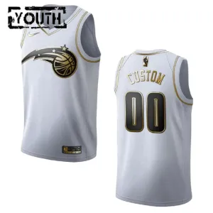 Camiseta Orlando Magic Golden Edition Personalizada Blanco Swingman para Niño