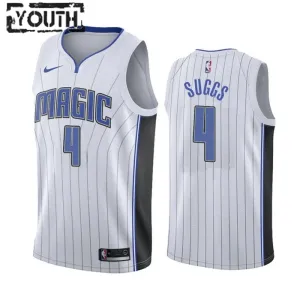 Camiseta Orlando Magic Jalen Suggs 4 Association Edition Blanco Swingman para Niño