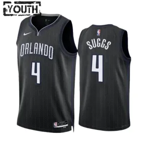 Camiseta Orlando Magic Jalen Suggs 4 City Edition 2022-23 Negro Swingman para Niño Camiseta Orlando Magic Jalen Suggs 4 City Edition 2022-23 Negro Swingman para Niño