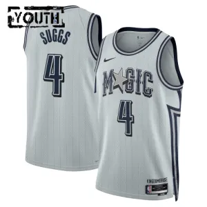Camiseta Orlando Magic Jalen Suggs City Edition 2024-25 Gris Swingman para Niño