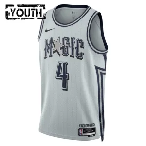 Camiseta Orlando Magic Jalen Suggs City Edition 2024-25 Gris Swingman para Niño