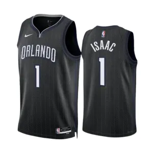 Camiseta Orlando Magic Jonathan Isaac 1 City Edition 2022-23 Negro Swingman para Hombre Camiseta Orlando Magic Jonathan Isaac 1 City Edition 2022-23 Negro Swingman para Hombre