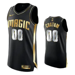 Camiseta Orlando Magic Limited Golden Edition Personalizada Negro Swingman para Hombre