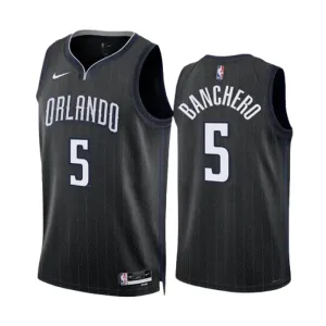 Camiseta Orlando Magic Paolo Banchero 5 City Edition 2022-23 Negro Swingman para Hombre Camiseta Orlando Magic Paolo Banchero 5 City Edition 2022-23 Negro Swingman para Hombre