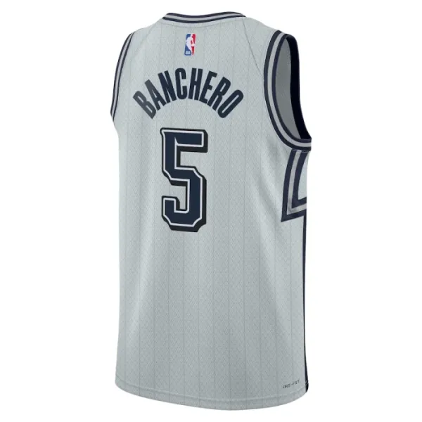 Camiseta Orlando Magic Paolo Banchero City Edition 2024-25 Gris Swingman para Hombre
