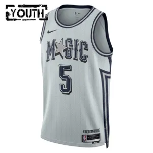 Camiseta Orlando Magic Paolo Banchero City Edition 2024-25 Gris Swingman para Niño