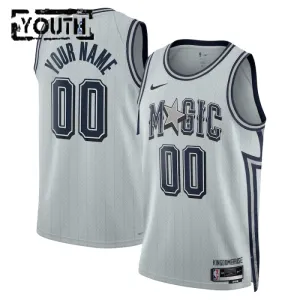 Camiseta Orlando Magic Personalizada City Edition 2024-25 Gris Swingman para Niño