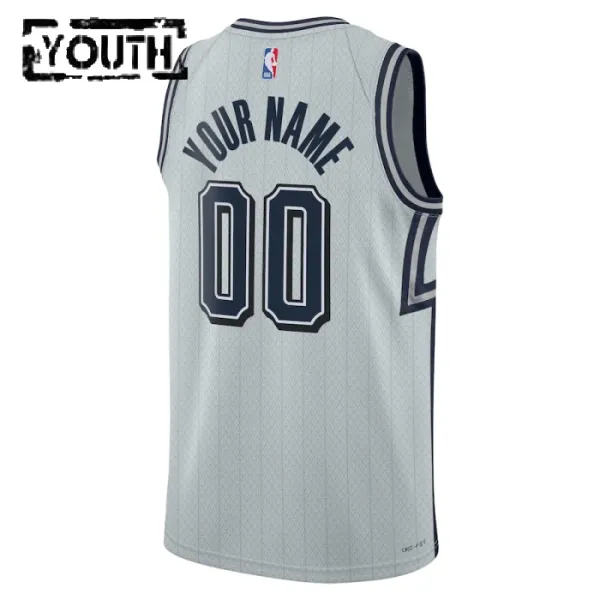 Camiseta Orlando Magic Personalizada City Edition 2024-25 Gris Swingman para Niño