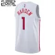 Camiseta Philadelphia 76ers James Harden 1 City Edition 2022-23 Blanco Swingman para Niño