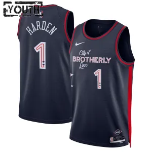 Camiseta Philadelphia 76ers James Harden City Edition 2023-24 Swingman para Niño
