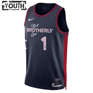 Camiseta Philadelphia 76ers James Harden City Edition 2023-24 Swingman para Niño