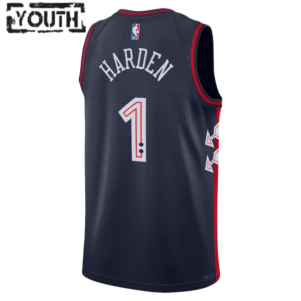 Camiseta Philadelphia 76ers James Harden City Edition 2023-24 Swingman para Niño