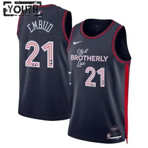 Camiseta Philadelphia 76ers Joel Embiid City Edition 2023-24 Swingman para Niño
