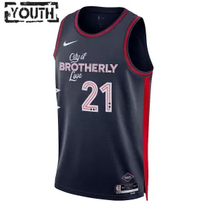 Camiseta Philadelphia 76ers Joel Embiid City Edition 2023-24 Swingman para Niño