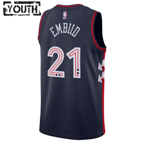Camiseta Philadelphia 76ers Joel Embiid City Edition 2023-24 Swingman para Niño