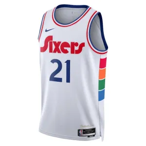 Camiseta Philadelphia 76ers Joel Embiid City Edition 2024-25 Blanco Swingman para Hombre