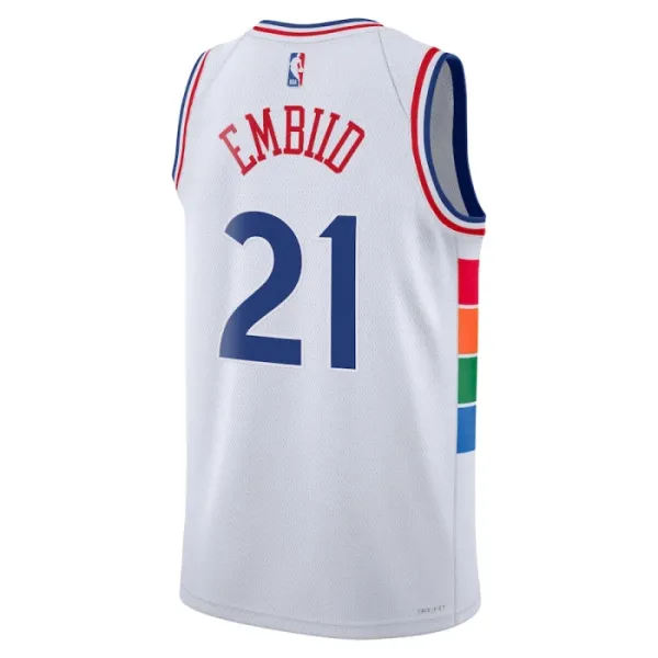 Camiseta Philadelphia 76ers Joel Embiid City Edition 2024-25 Blanco Swingman para Hombre