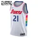 Camiseta Philadelphia 76ers Joel Embiid City Edition 2024-25 Blanco Swingman para Niño