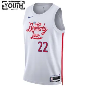 Camiseta Philadelphia 76ers Matisse Thybulle 22 City Edition 2022-23 Blanco Swingman para Niño