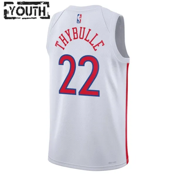 Camiseta Philadelphia 76ers Matisse Thybulle 22 City Edition 2022-23 Blanco Swingman para Niño