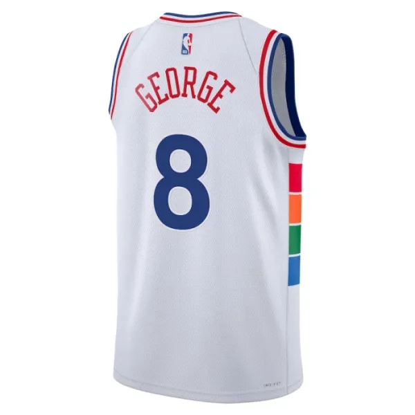 Camiseta Philadelphia 76ers Paul George City Edition 2024-25 Blanco Swingman para Hombre