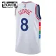Camiseta Philadelphia 76ers Paul George City Edition 2024-25 Blanco Swingman para Niño