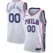 Camiseta Philadelphia 76ers Personalizada Association Edition Blanco Swingman para Hombre