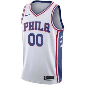 Camiseta Philadelphia 76ers Personalizada Association Edition Blanco Swingman para Hombre