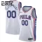 Camiseta Philadelphia 76ers Personalizada Association Edition Blanco Swingman para Niño