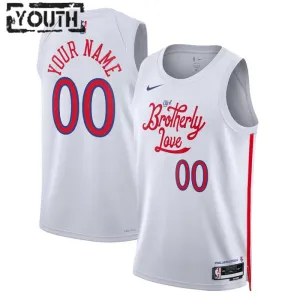 Camiseta Philadelphia 76ers Personalizada City Edition 2022-23 Swingman para Niño
