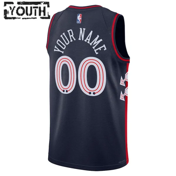 Camiseta Philadelphia 76ers Personalizada City Edition 2023-24 Swingman para Niño