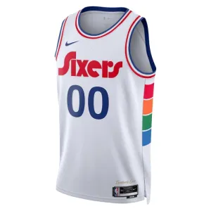 Camiseta Philadelphia 76ers Personalizada City Edition 2024-25 Blanco Swingman para Hombre