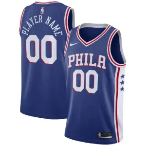 Camiseta Philadelphia 76ers Personalizada Icon Edition Azul Swingman para Hombre