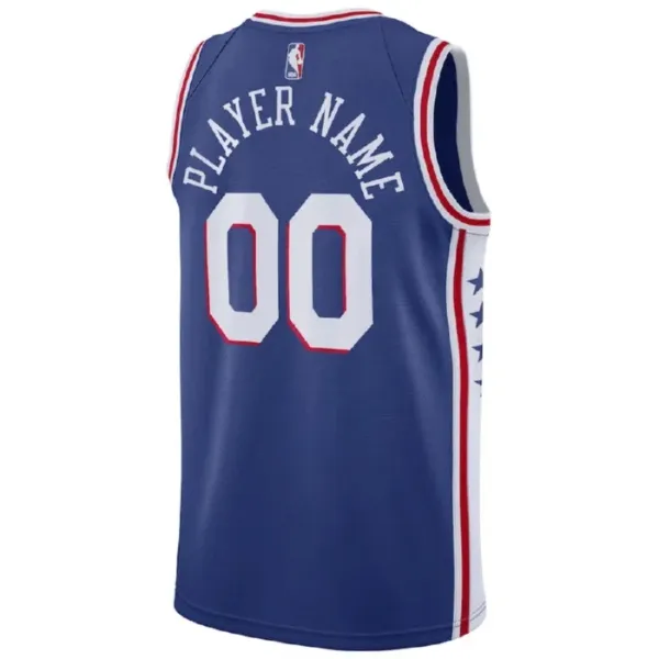 Camiseta Philadelphia 76ers Personalizada Icon Edition Azul Swingman para Hombre