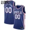 Camiseta Philadelphia 76ers Personalizada Icon Edition Azul Swingman para Niño