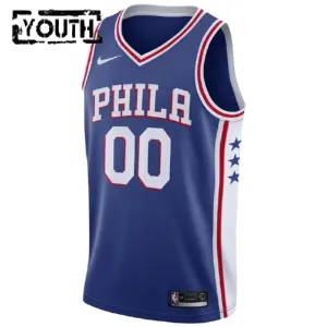 Camiseta Philadelphia 76ers Personalizada Icon Edition Azul Swingman para Niño