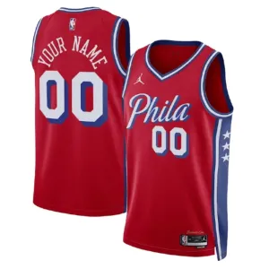 Camiseta Philadelphia 76ers Personalizada Statement Edition Rojo Swingman para Hombre