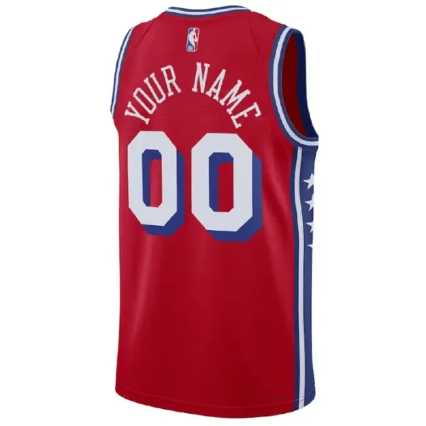 Camiseta Philadelphia 76ers Personalizada Statement Edition Rojo Swingman para Hombre