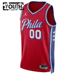 Camiseta Philadelphia 76ers Personalizada Statement Edition Rojo Swingman para Niño