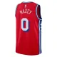 Camiseta Philadelphia 76ers Tyrese Maxey 0 Statement Edition Rojo Swingman para Hombre