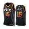 Camiseta Phoenix Suns Cameron Payne 15 Statement Edition Negro Swingman para Hombre