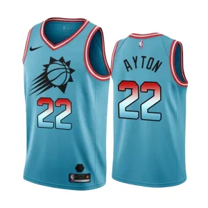 Camiseta Phoenix Suns Deandre Ayton 22 City Edition 2022-23 Azul Swingman para Hombre