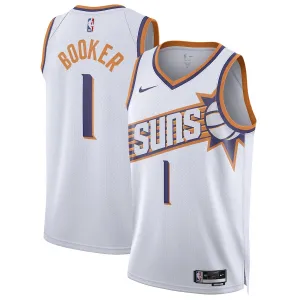 Camiseta Phoenix Suns Devin Booker Association Edition 2023-24 Blanco Swingman para Hombre