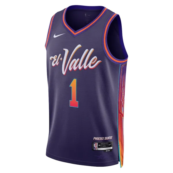 Camiseta Phoenix Suns Devin Booker City Edition 2023-24 Púrpura Swingman para Hombre