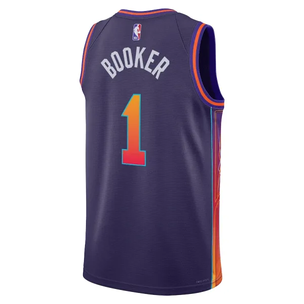 Camiseta Phoenix Suns Devin Booker City Edition 2023-24 Púrpura Swingman para Hombre