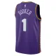 Camiseta Phoenix Suns Devin Booker City Edition 2024-25 Púrpura Swingman para Hombre