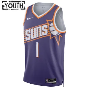 Camiseta Phoenix Suns Devin Booker Icon Edition 2023-24 Púrpura Swingman para Niño