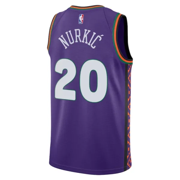 Camiseta Phoenix Suns Jusuf Nurkic City Edition 2024-25 Púrpura Swingman para Hombre