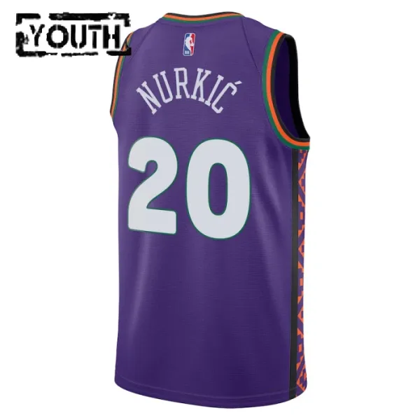 Camiseta Phoenix Suns Jusuf Nurkic City Edition 2024-25 Púrpura Swingman para Niño